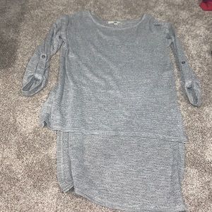 Gray tunic.